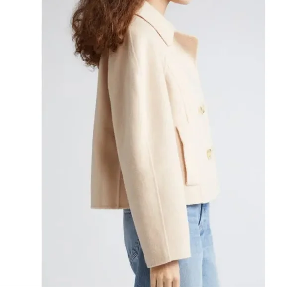 NWOT Ulla Johnson Coralie Wool Cropped jacket in bone color